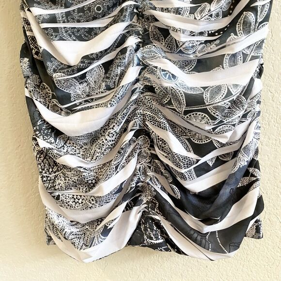 NWT Love Tease Dress Womens Size‎ L Ruched Sleeveless Sweetheart Neck Large New - Picture 4 of 9